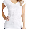 Dámské tričko Guess Doris bílé triko s kamínky