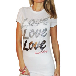 Dámské tričko Armani Exchange - bílé triko Love