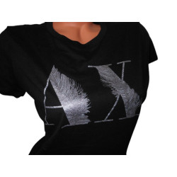 Dámské černé tričko Armani Exchange | Prémiová bavlna | E-shop