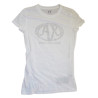 Dámské tričko Armani Exchange - bílé triko s kamínky