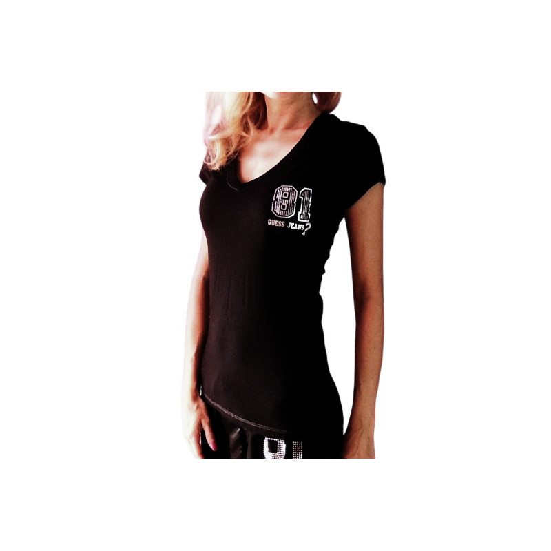 Dámské tričko Guess Sideways černé triko