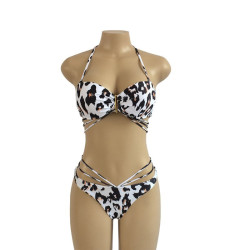 Dámské plavky leopardí push - up bikiny