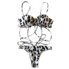 Dámské plavky leopardí push - up bikiny