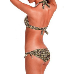Dámské leopardí push up plavky bikiny