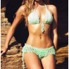 Dámské plavky - háčkované mentolově zelené bikiny