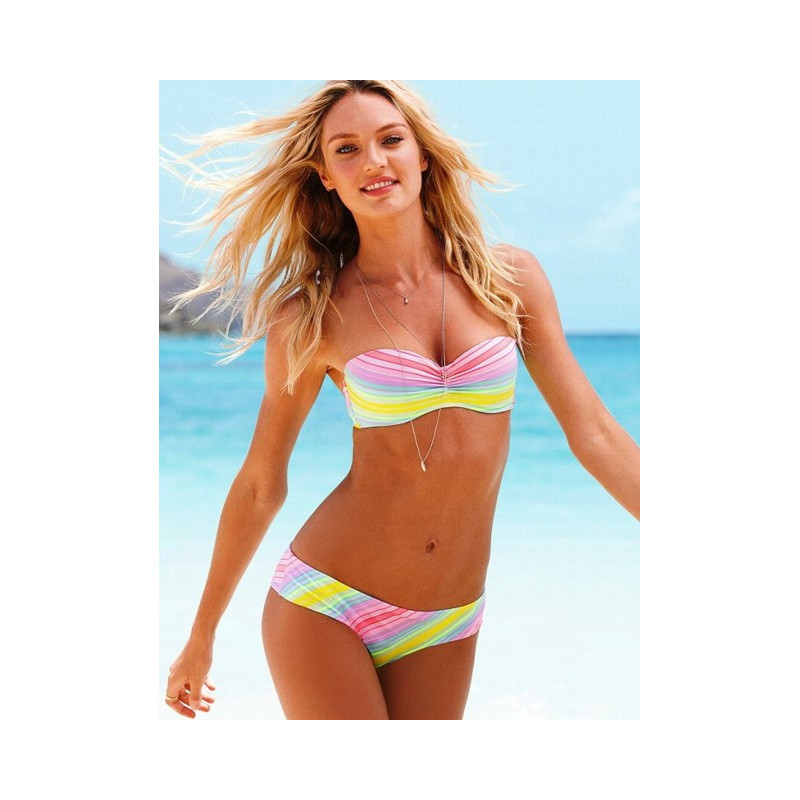 Dámské plavky - duhové bikiny PUSH UP