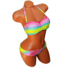 Dámské plavky - duhové bikiny PUSH UP