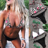 Dámské luxusní plavky - leopardí černobílé bikiny