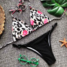 Dámské luxusní plavky - leopardí černobílé bikiny