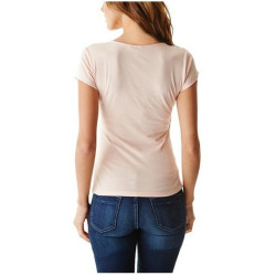 Stylové dámské tričko GUESS ze 100% bavlny. ✨ Véčkový výstřih a originální knoflíčky s nápisem pro váš dokonalý den! 💖
