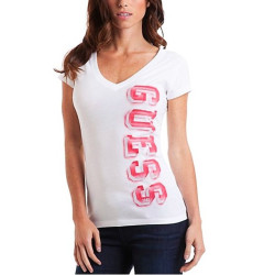 Dámské tričko Guess Cedar Logo bílé triko