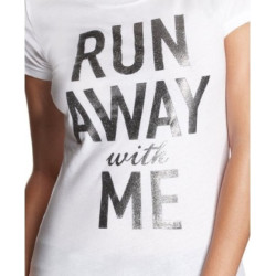 Dámské tričko Guess Elyse Run Away With Me bílé triko