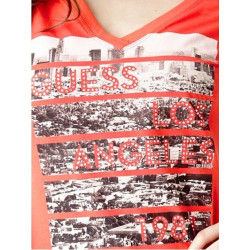 Tričko Guess Bristol červené triko