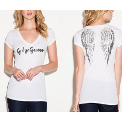 Dámské tričko G by Guess Wings bílé triko s křidýlky