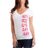 Dámské tričko Guess Cedar Logo bílé triko -sleva