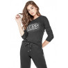 Dámské tričko Guess Amora rhinestone logo černé triko s dlouhým rukávem