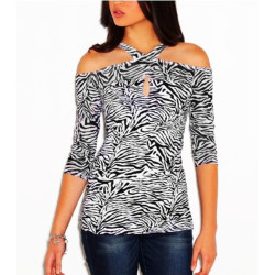 Dámská halenka G by Guess Makara Cheetah zebrované tričko