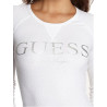 Dámské tričko Guess Micki Thermal Top bílé triko