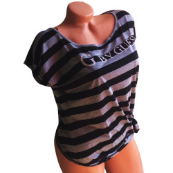 Dámské tričko G by Guess černé triko proužky