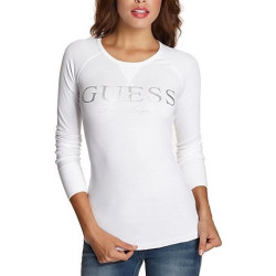 Dámské tričko Guess Micki Thermal Top bílé triko