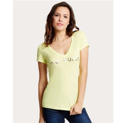 Dámské tričko G by GUESS Jasleen Wing pistáciově zelené triko s andělskými křídly