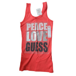 Dámský nátělník Guess - červené tílko Gizie