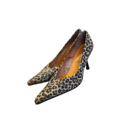 Dámské leopardí lodičky Elena Costas Diseño s koženou stélkou a podšívkou