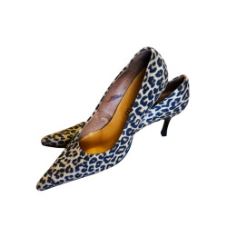 Dámské leopardí lodičky Elena Costas Diseño s koženou stélkou a podšívkou
