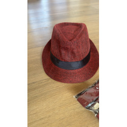 Gangster pánská sada styl Great Gatsby - klobouk, šle, dýmka a motýlek