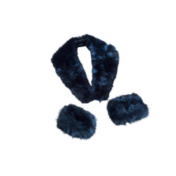 Kožešinový černý límec a rukávy