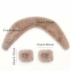 Kožešinový černý límec a rukávy