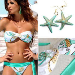 Luxusní bílo-tyrkysové bikiny s námořnickým vzorem | Lastyle.cz