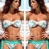 Luxusní bílo-tyrkysové bikiny s námořnickým vzorem | Lastyle.cz