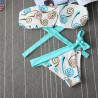 Luxusní bílo-tyrkysové bikiny s námořnickým vzorem | Lastyle.cz