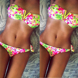 Luxusní květované bikiny s odepínacími ramínky | Lastyle.cz