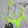 Luxusní neonově zelené bikiny se šperky a kamínky | Lastyle.cz