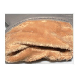 dámské zimní šedé rukavice z jehněčí kůže s kožešinkou hladká kůže