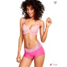 Růžové krajkové kalhotky Victoria's Secret Boyshort | Lastyle.cz