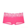 Růžové krajkové kalhotky Victoria's Secret Boyshort | Lastyle.cz