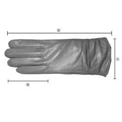 dámské zimní šedé rukavice z jehněčí kůže s kožešinkou hladká kůže