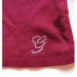 Vínové dámské tílko G by Guess s kamínky