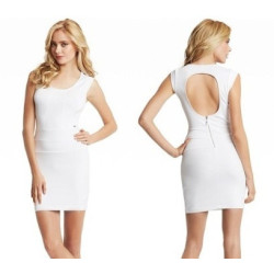 Luxusní bílé šaty Guess Mairin Scuba Dress | LA Style.cz