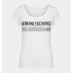 Dámské bílé tričko Armani Exchange | 100% Pima bavlna