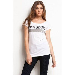 Dámské bílé tričko Armani Exchange | 100% Pima bavlna