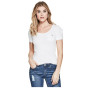 Dámské bílé tričko Guess Adria Solid Top | E-shop