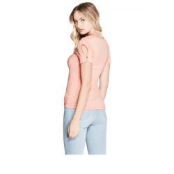 Dámské broskvové tričko Guess Adria Solid Top | E-shop