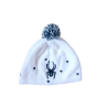 Dívčí bílá pletená čepice Spyder s kamínky a srdíčky. ✨ Elegantní zimní čepice z USA, nový stav z prodejny. Dovoz USA. ❄️