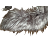 Šedý kožešinový límec s černým melírem (délka 90 cm). ✨ Stylové dámské boa s podšívkou a očky na knoflíčky pro snadné připnutí.