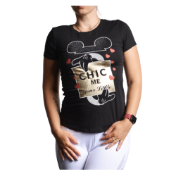 Dámské tričko s potiskem myšáka a s kamínky