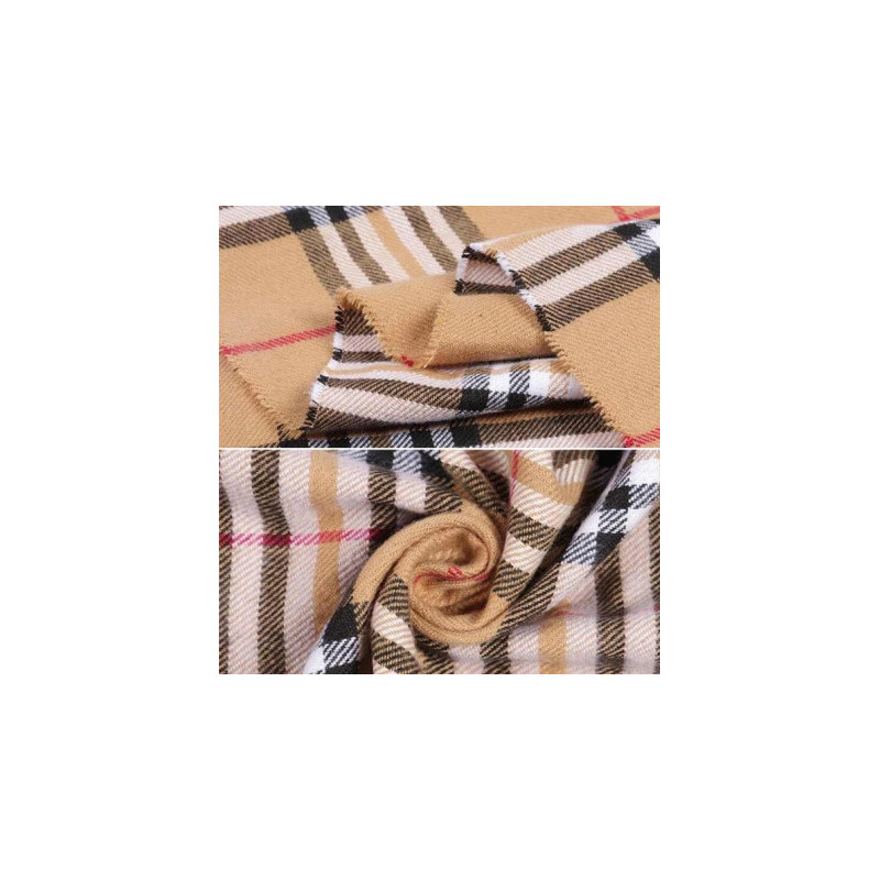 károvaná šála béžové barvy